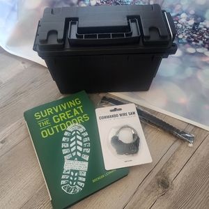 Field Box, Outdoor Guide Book, Wire Saw & Paracord Bracelet! 🎣